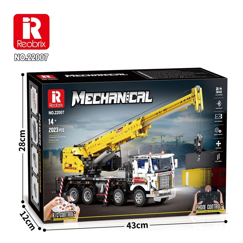 Reobrix Technic Car Multiple Function Autocrane 2023 PCS block toys 22007