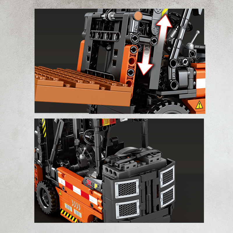 Reobrix Technic Car Mechanical Forklift 662PCS block toys 22002