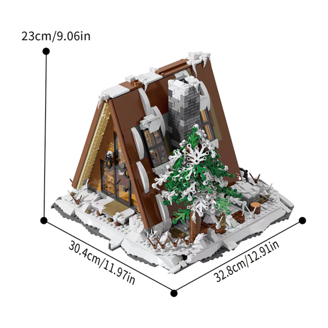 Xbert Creator Seasonal A-Frame Snow Cabin 1508PCS block toys 66151