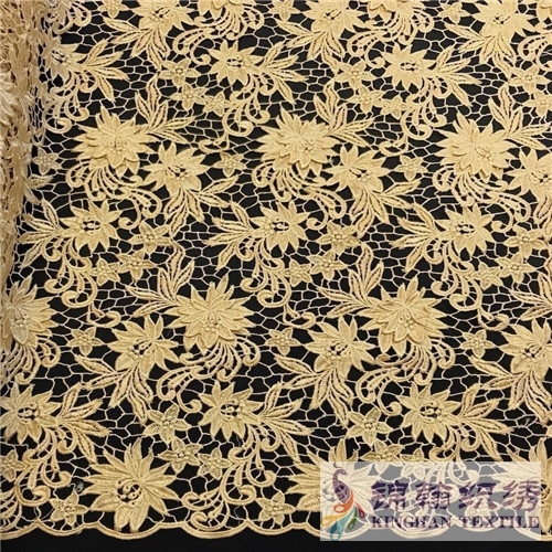 KHLF2007 Guipure Lace Venice Lace Fabric - Magnolia