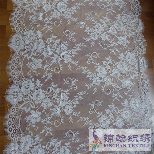 Chantilly Lace fabric white bridal lace eyelash lace