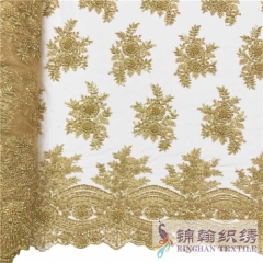 VIBURNUM BRIDAL BEADED LACE FABRIC