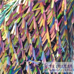 Iridescent Sword Rectangle Sequin Fabric