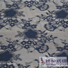 KHLF1008 Black Eyelash Chantilly Lace Fabric