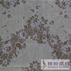 KHLF1003 Offwhite Eyelash Chantilly Lace Fabric