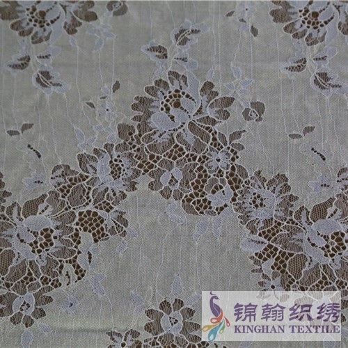 KHLF1003 Offwhite Eyelash Chantilly Lace Fabric