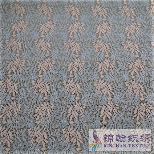 KHLF3011 Pink Blue Two-tone Corded Lace Fabric