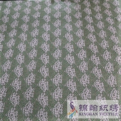 KHLF3010 Green Pink Two-tone Floral Corded Lace Fabric