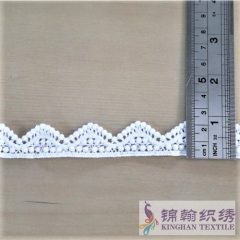 KHLT2002 2cm White Wave Guipure Lace Trims