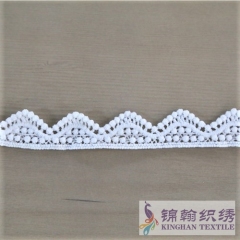 KHLT2002 2cm White Wave Guipure Lace Trims