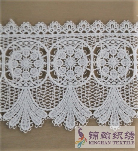 KHLT2022 10cm White Guipure Lace Trim