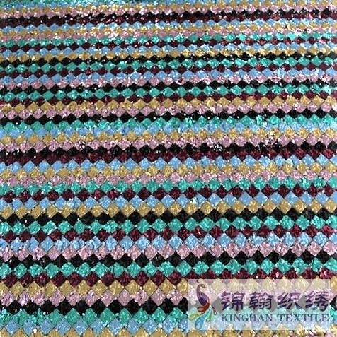 KHSF1005 5mm Black Pink Gold Blue Green Five Colors Sequins Fabric
