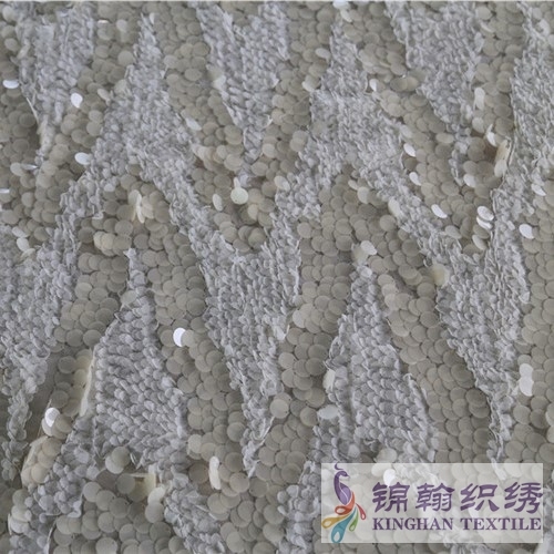 KHSF1016 18mm Translucent Wave Sequins Fabric