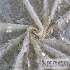 KHSF1016 18mm Translucent Wave Sequins Fabric