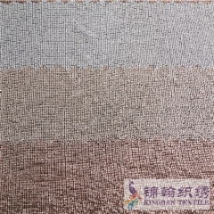 KHSF1013K 3mm Copper brown gray Tricolors pleating Sequins Fabric