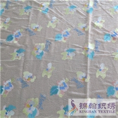 KHSF1024 3mm Pink Embroidery Flower Squama Sequins Fabric