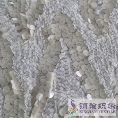 KHSF1016 18mm Translucent Wave Sequins Fabric