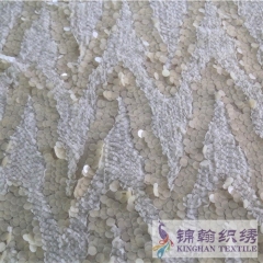 KHSF1016 18mm Translucent Wave Sequins Fabric
