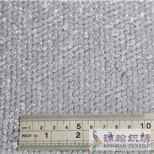 KHSF1012K 6mm Grey Glitter Squama Sequins Fabric