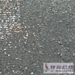 KHSF2006 8mm Matt Black Snake scale Square Sequins Fabric