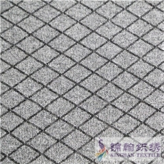 KHSF1028K 3mm Black Diamond Shape Sequins Embroidered on Knitted Fabric