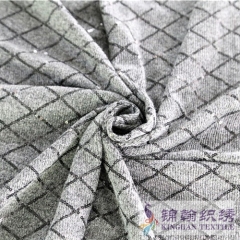 KHSF1028K 3mm Black Diamond Shape Sequins Embroidered on Knitted Fabric