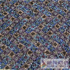 KHSF1044 3mm+5mm Muticolor Diamond Fluffy Sequins Fabric