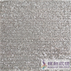 KHSF1027 3mm Gold Double Paillette Linear Sequins Fabric
