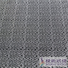 KHSF1043K 3mm Silver Overlap Sequins Fabric Embroidered on Flannel