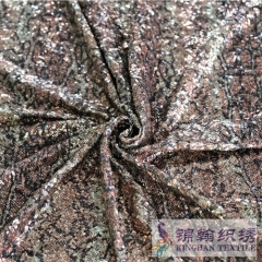 KHSF3008S 3mm Python Pattern Printed Sequins Embroidered Stretch Mesh Fabric