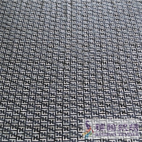 KHSF3001W 3mm Gold White Printed Sequins Embroidered on Chiffon Fabric