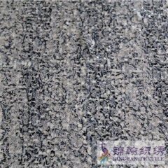 KHSF3007W 10mm White Irregular Printed Sequins Embroidered on Chiffon Fabric