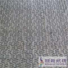 KHSF4001 3mm Black Sequins Beaded Linear Embroidered on Mesh Fabric