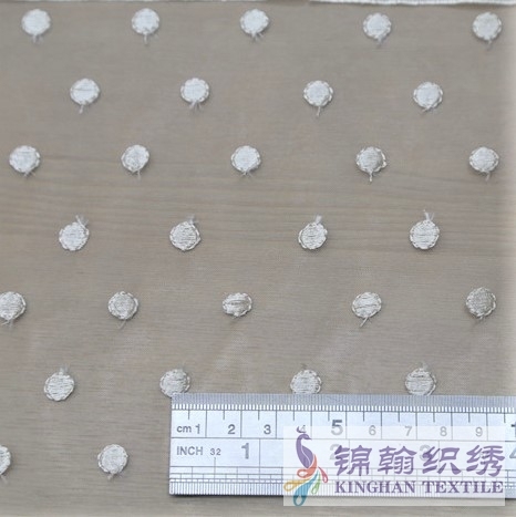 KHME1002 Red Pink Gold Plum Flower Flat Mesh Embroidery