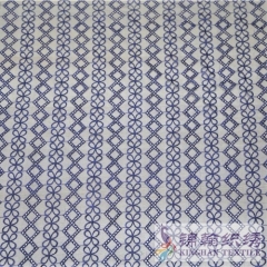 KHME1008 Navy Diamond Four-leaf Clover Flat Mesh Embroidery