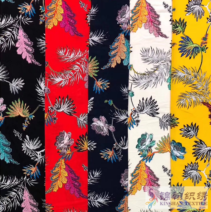 KHWPF2006 Woven 45S 100%Rayon Printed Fabric