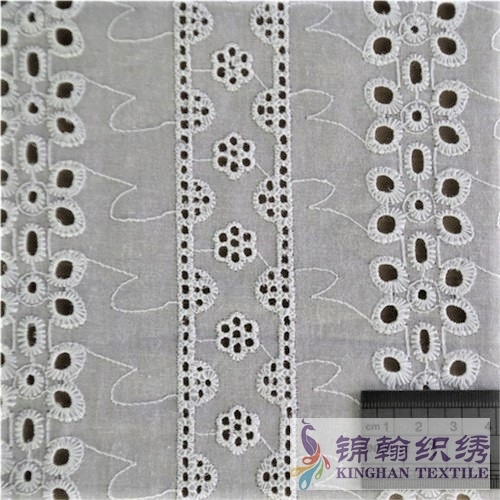 KHCE1002 Cotton Eyelet Embroidered Fabric