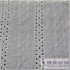 KHCE1002 Cotton Eyelet Embroidered Fabric