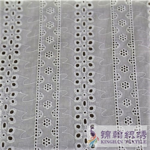 KHCE1002 Cotton Eyelet Embroidered Fabric