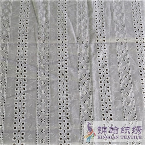 KHCE1002 Cotton Eyelet Embroidered Fabric