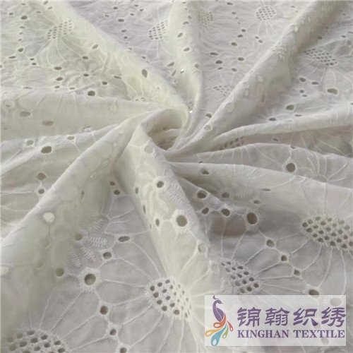 KHCE1055 Cotton Eyelet Embroidered Fabric