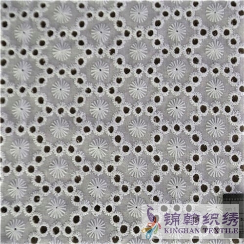 KHCE1001 Cotton Eyelet Embroidered Fabric