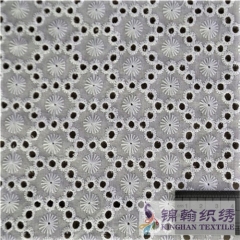 KHCE1001 Cotton Eyelet Embroidered Fabric