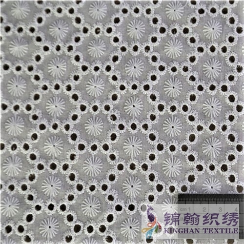 KHCE1001 Cotton Eyelet Embroidered Fabric