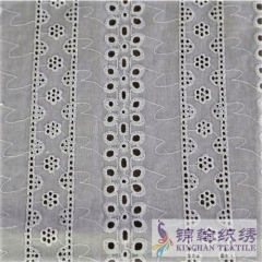 KHCE1002 Cotton Eyelet Embroidered Fabric