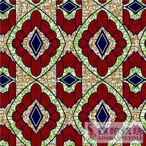 KHAFF1023 African Polyester Ankara Wax Print Fabrics