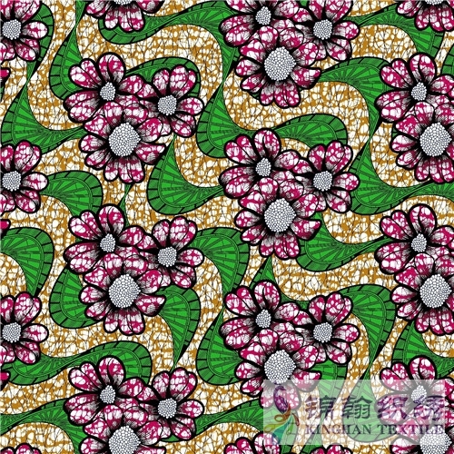 KHAFF1021 African Polyester Ankara Wax Print Fabrics