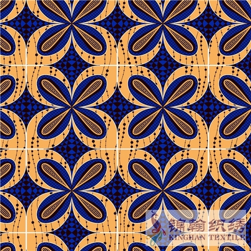 KHAFF1046 African Polyester Ankara Wax Print Fabrics