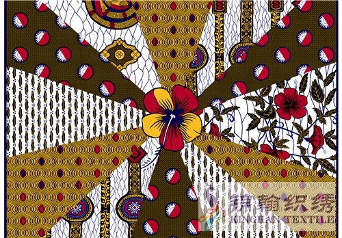 KHAFF2045 African Cotton Ankara Wax Print Fabrics