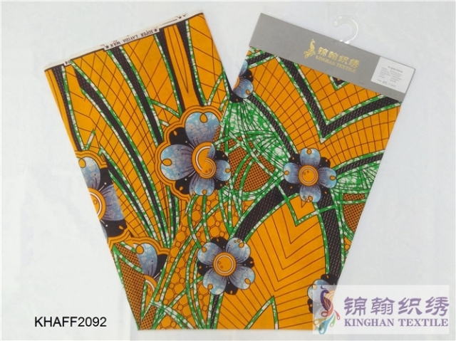 KHAFF2092 African Cotton Ankara Wax Print Fabrics